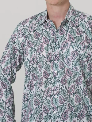 Forest Vine Men's Indian cotton shirt - arm