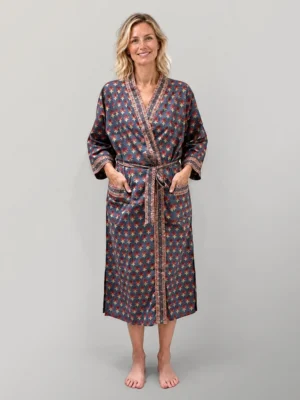 Meadow Poppy Kimono Robe