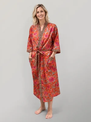 Saffron Bloom Kimono Robe